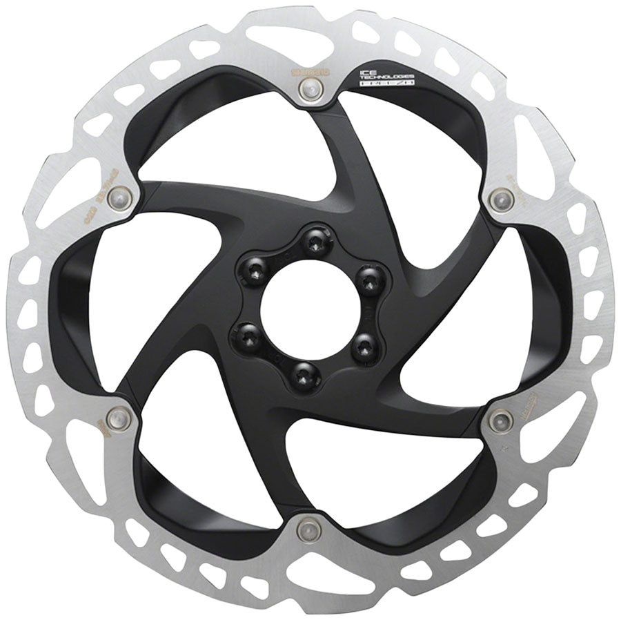 Shimano XTR RT-MT905 180mm 6-bolt disc brake rotor with black center spider