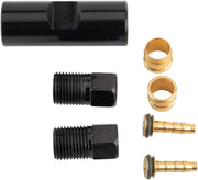 Disc brake small parts set: black hose coupler retainers with brass inserts
