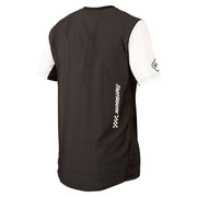 Black alloy block jersey back view with FastHouse branding, short sleeves