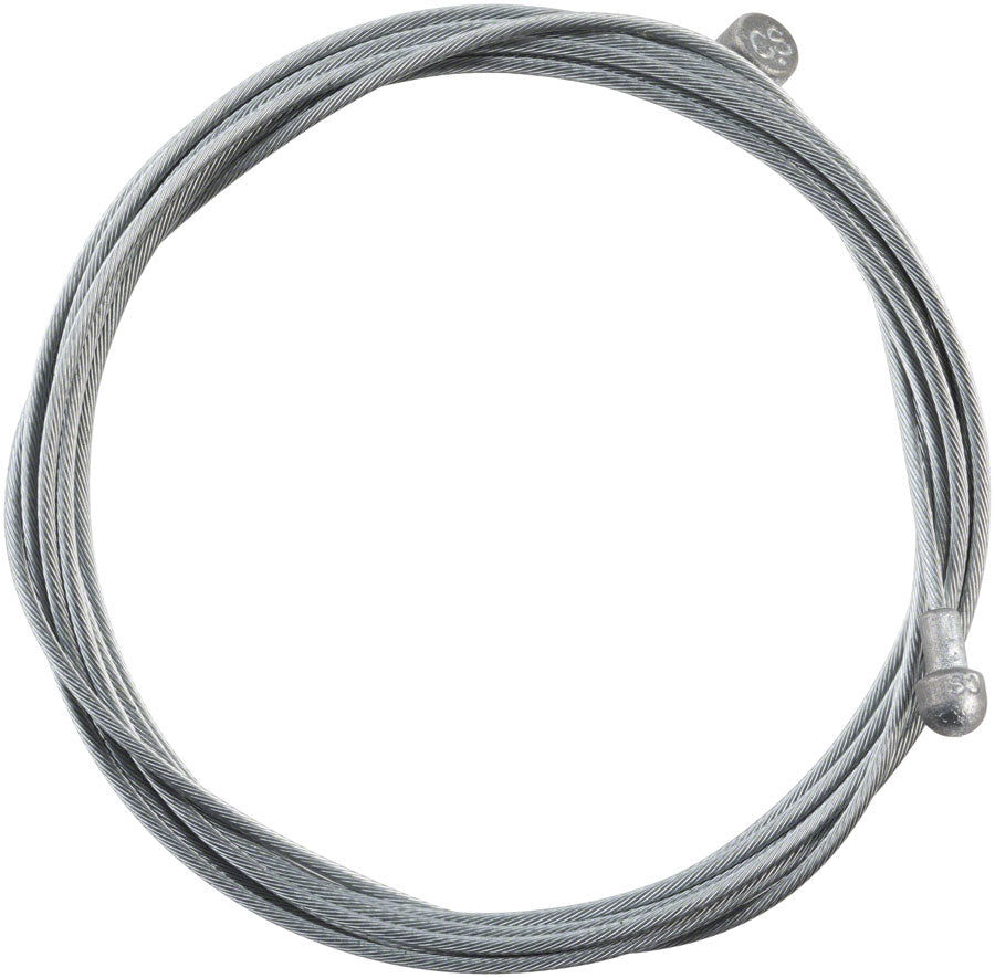 Galvanized brake cable coil with metal end caps, braided steel wire
