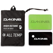 All-temp rub-on wax set: black and green wax blocks with Dakine pouch