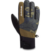Dakine Impreza GORE-TEX gloves, blue-green camo with tan palm and black cuff