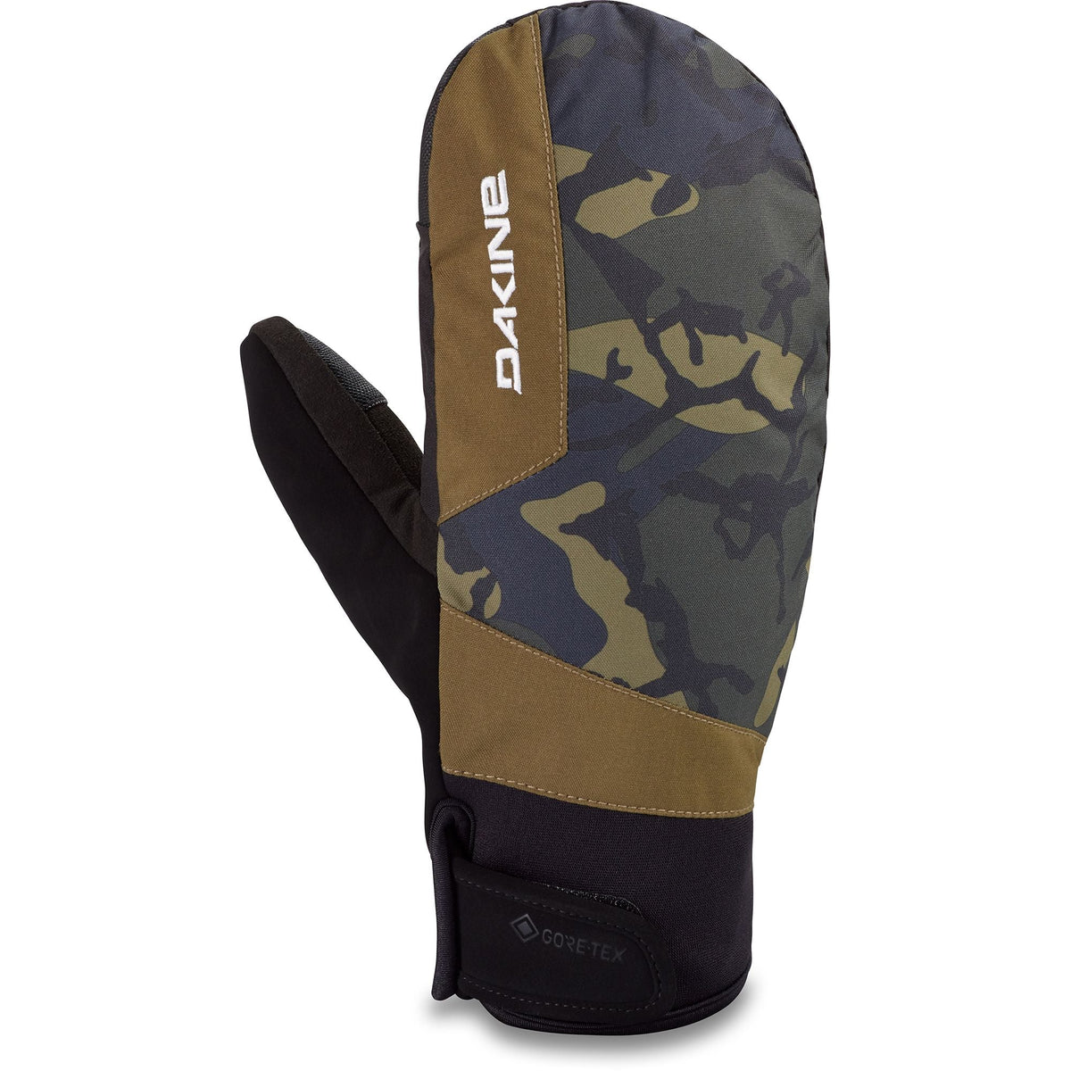 Dakine waterproof Gore-Tex ski mitt, blue/brown camo with black palm