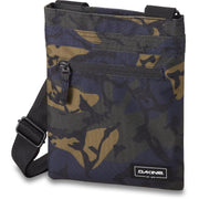 Camouflage crossbody bag with front zip pocket and adjustable strap, Dakine patch