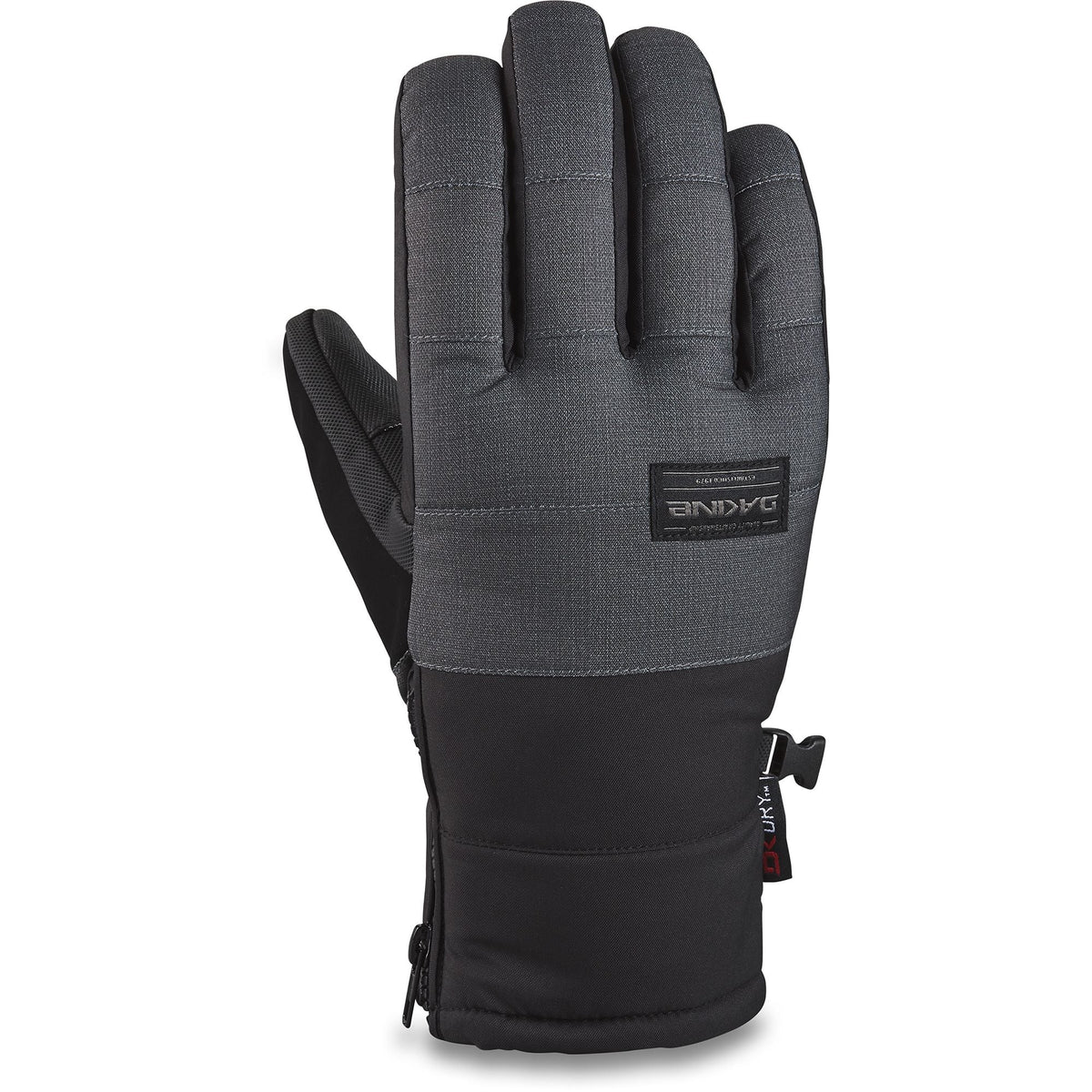 Dakine Omega gloves in carbon/black with black lower palm and logo patch