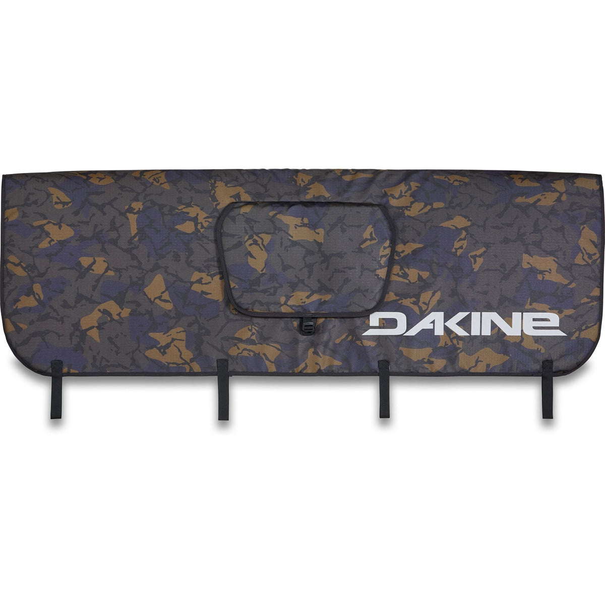 Dakine Pickup Pad DLX Curve in blue-gunmetal camo with DAKINE logo and strap ties