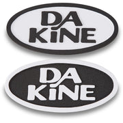 Black and white oval traction pad with raised DA KINE logo text