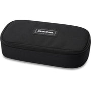 Dakine XL school case, black padded zippered pouch with front logo patch