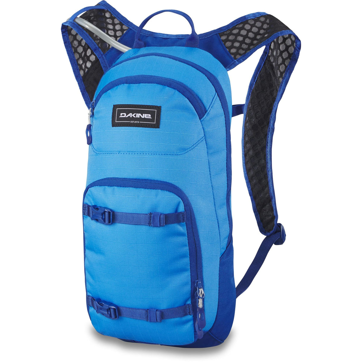 Session 8L backpack in bright blue, front zip pocket, padded shoulder straps