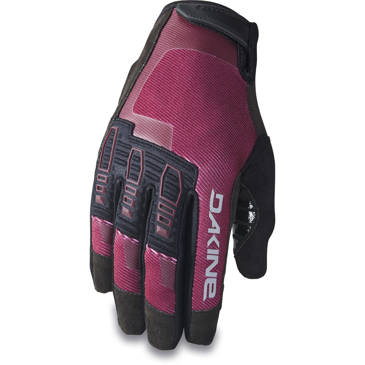 Women’s Dakine Cross-X glove, port red and black with padded knuckles