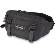 Dakine Hot Laps 1L black waist sling bag with front pocket and adjustable strap