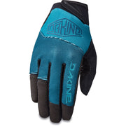 Dakine women's gel glove in Deep Lake blue and black with blue logo