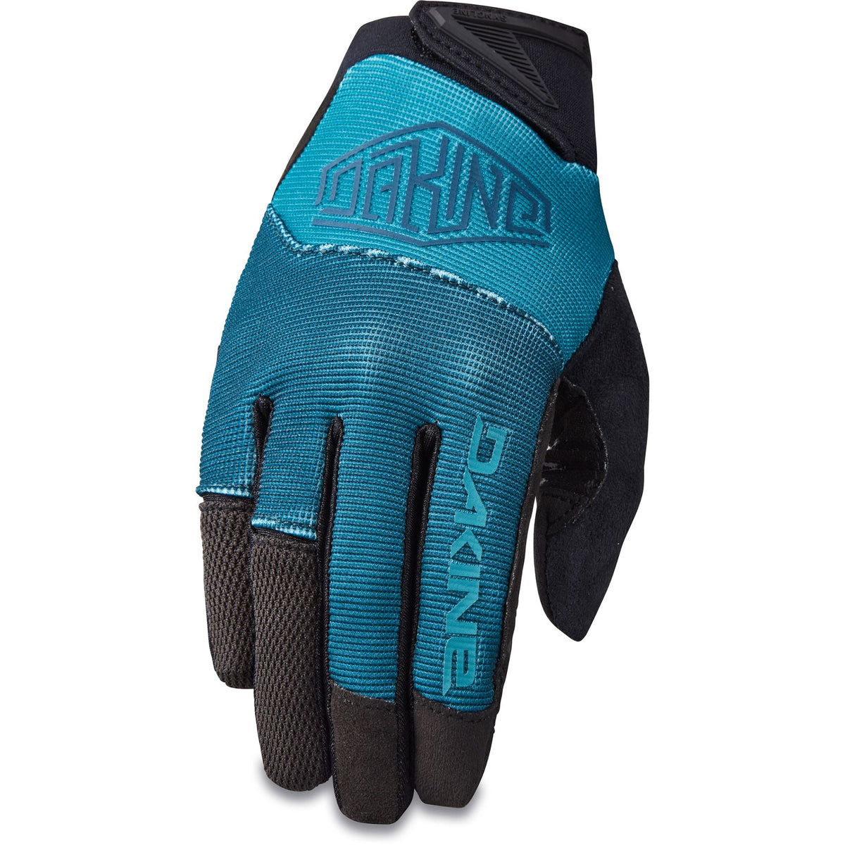 Dakine women's gel glove in Deep Lake blue and black with blue logo
