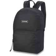 Youth cubby backpack in black with top handle and front zip pocket