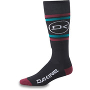 Black freeride sock with multicolor stripes and Dakine logo
