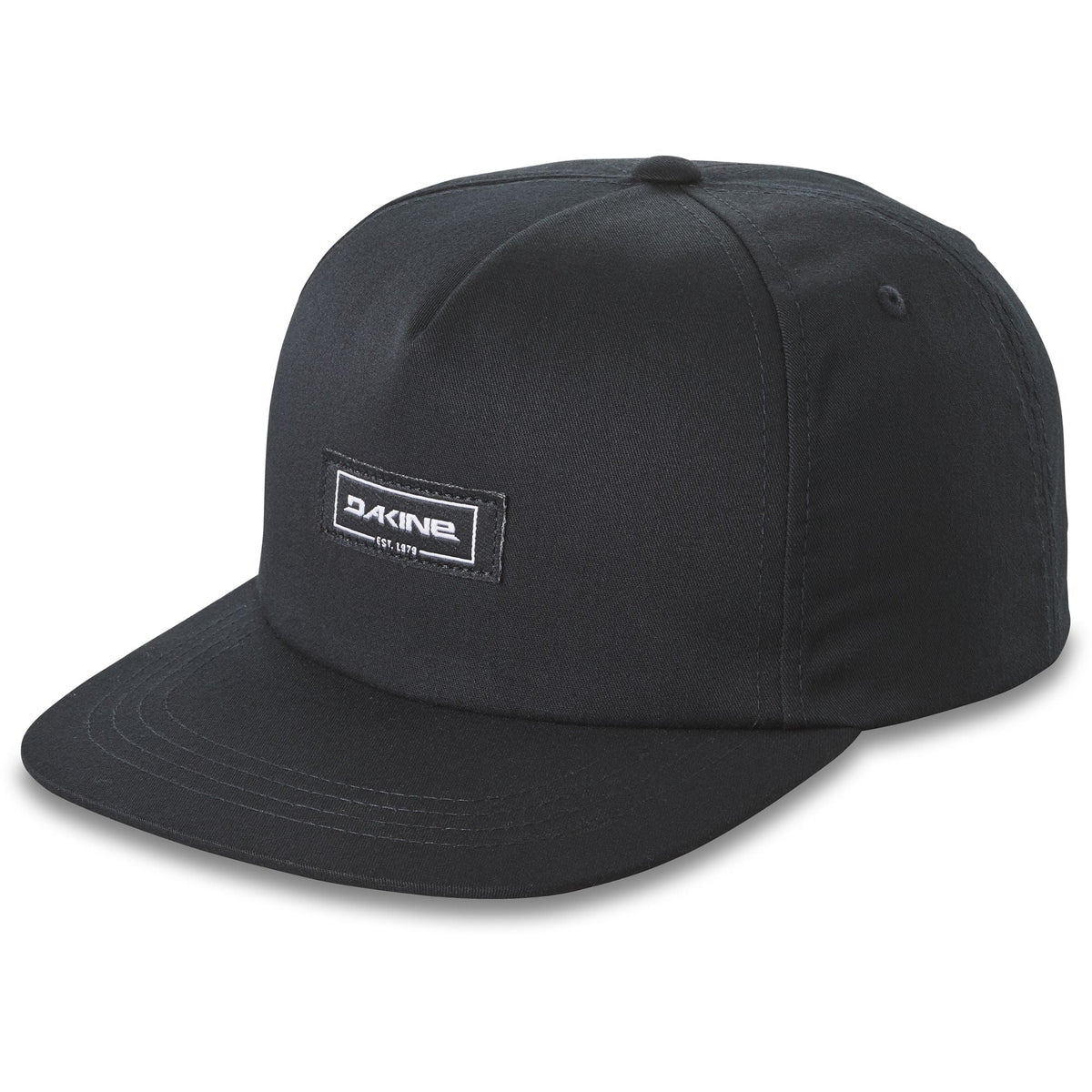 Dakine snapback hat in dark charcoal, front logo patch