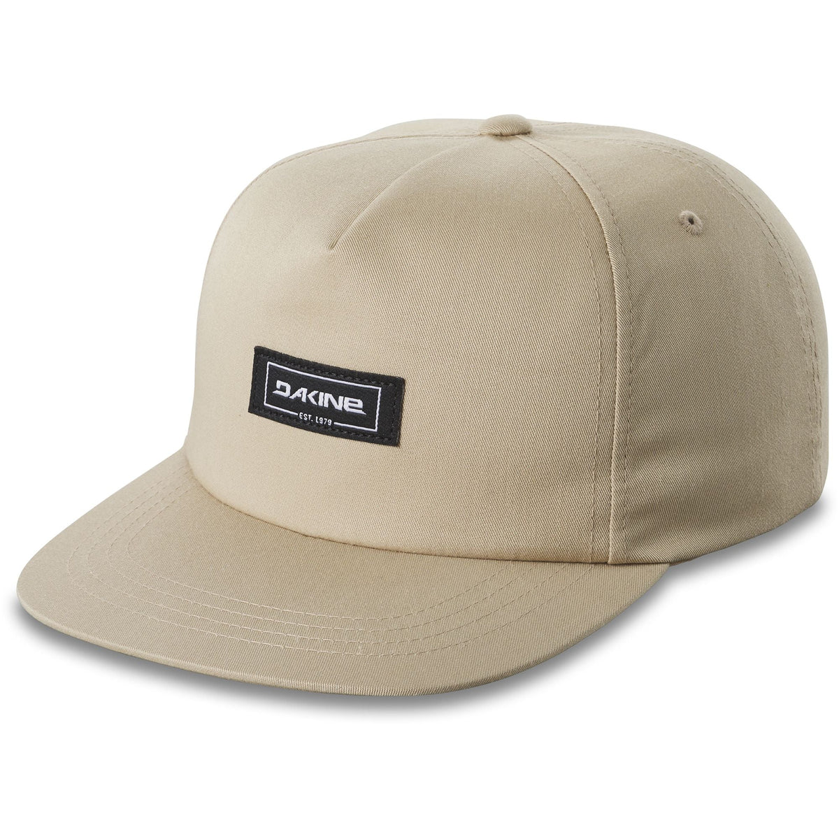 Dakine snapback hat in khaki beige, front logo patch