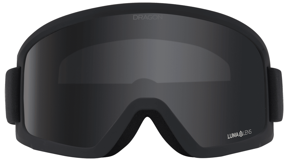 Dragon Alliance DX3 L OTG snow goggles with dark smoke lens and black frame