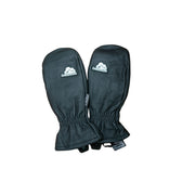 Black insulated mittens with Dreamruns logo and elastic wrist cuffs
