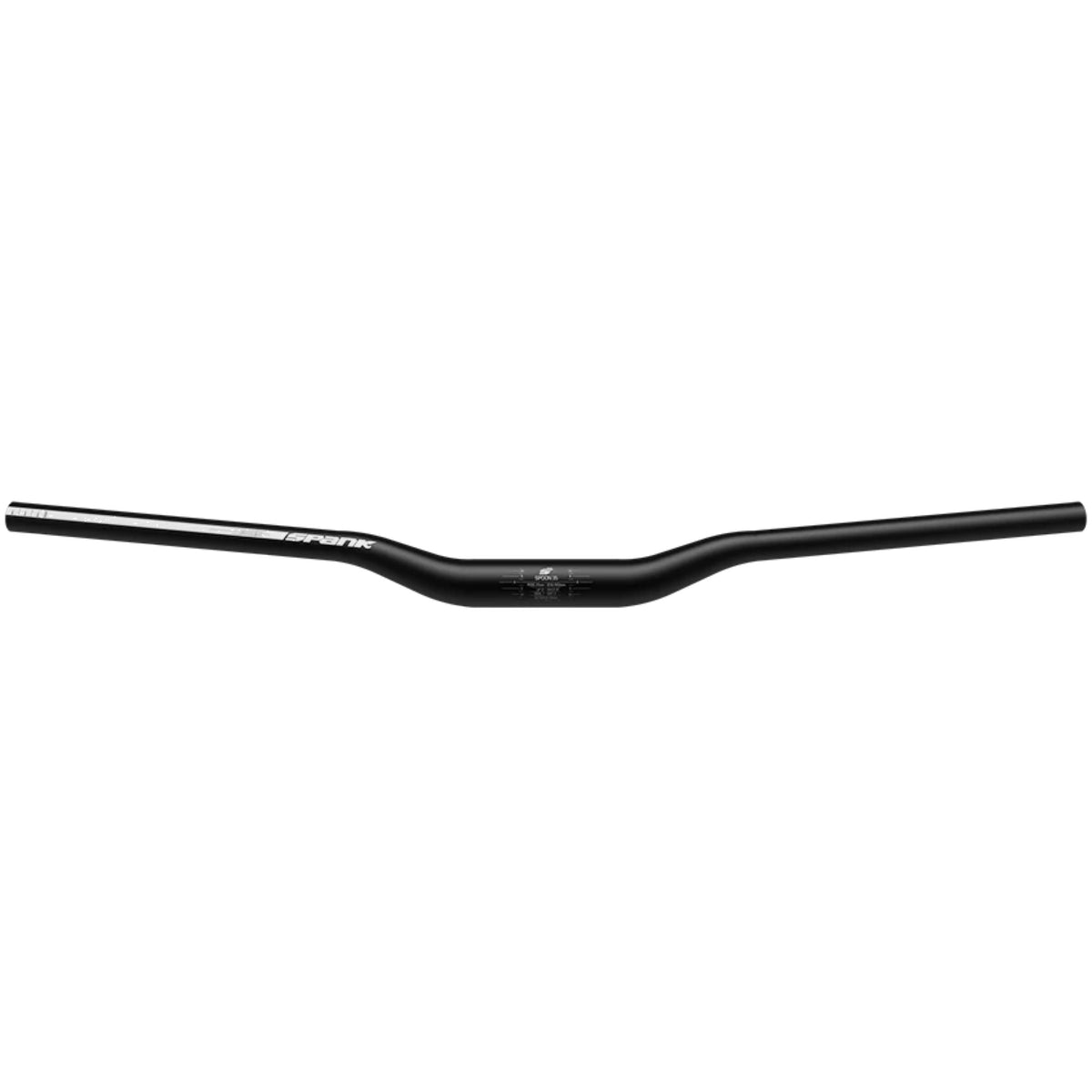 Black bicycle handlebar with center stem clamp area