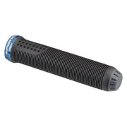 Spike grip handle in black with blue end cap and ventilation holes
