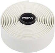 MSW EVA bar tape roll, white ribbed wrap with black end cap