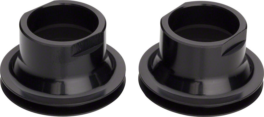 DT Swiss 240s thread-in 20mm end caps, black pair with flange