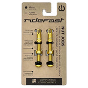 Gold Nut Job valve set with two valve tools on cardboard card