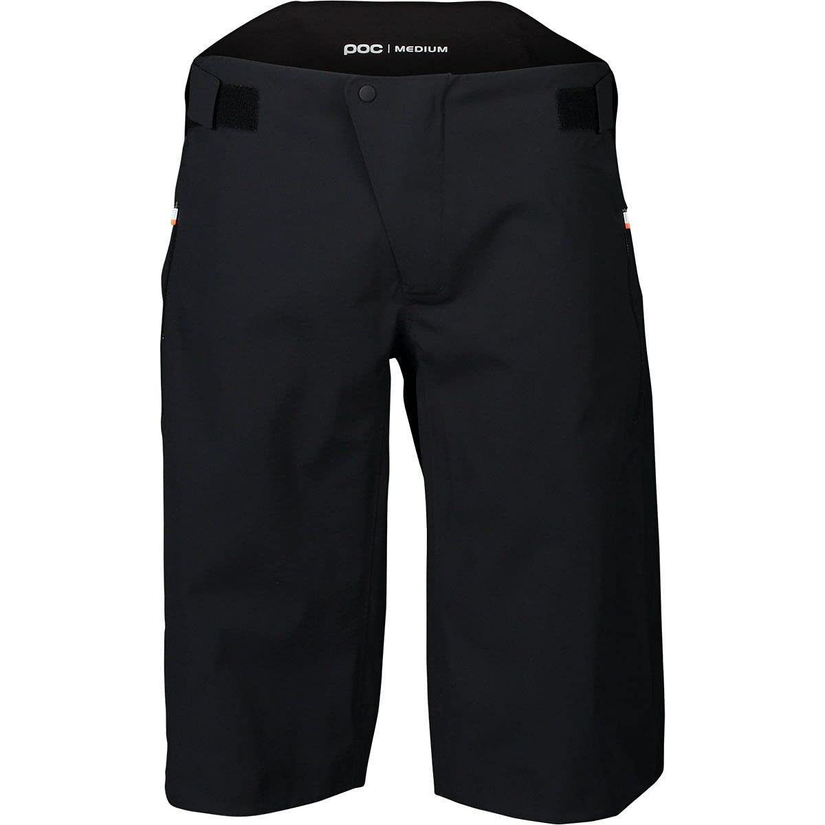 POC Bastion shorts in dark black with button closure and side pockets