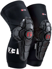 Youth black G-Form Pro-X3 knee guards with hard shell protectors