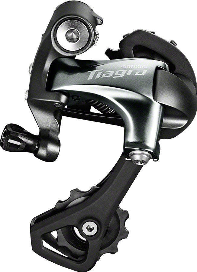 Shimano Tiagra rear derailleur, silver and black 10-speed medium cage