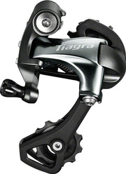 Shimano Tiagra rear derailleur, silver and black 10-speed medium cage