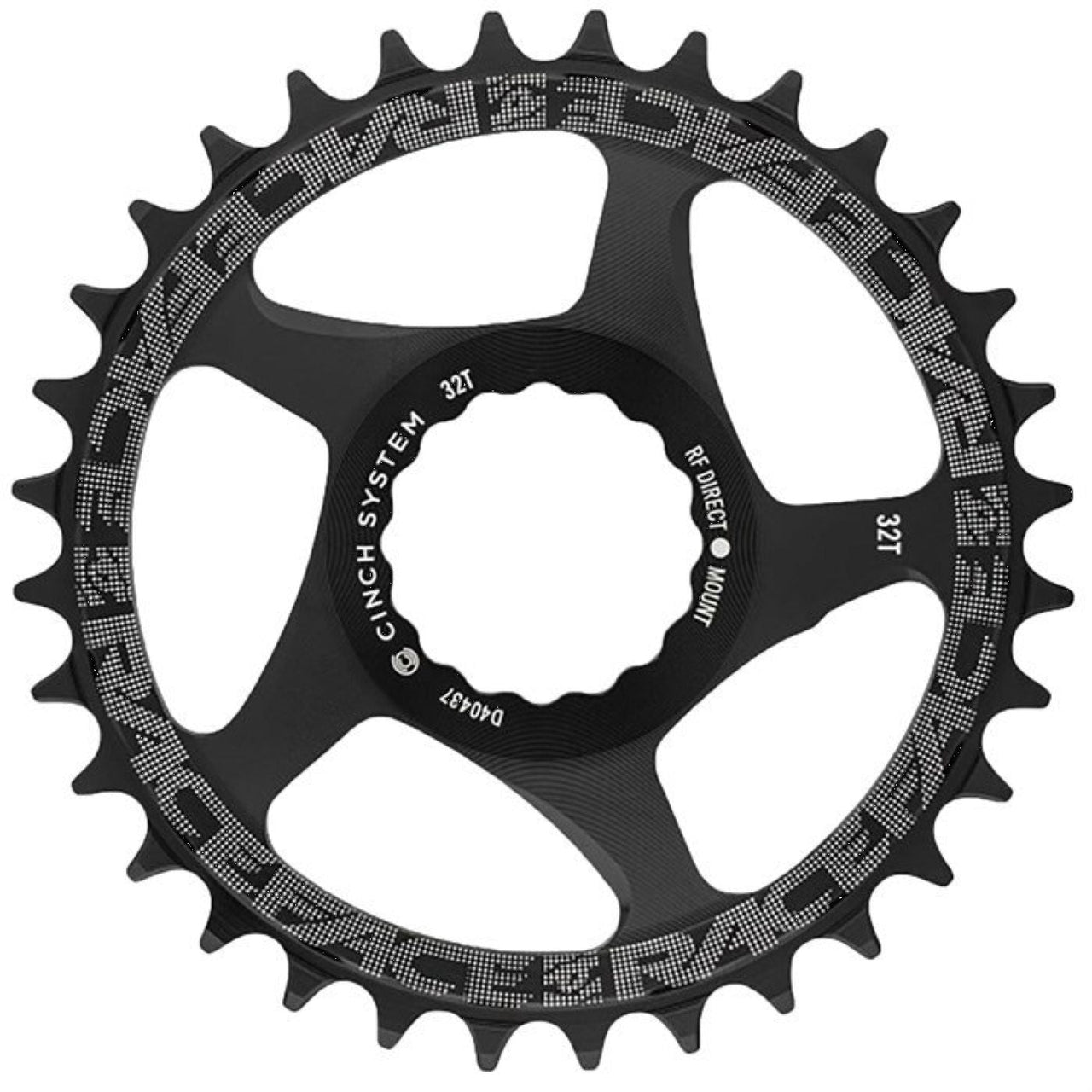 RaceFace CINCH DM chainring, black 28T with steel teeth
