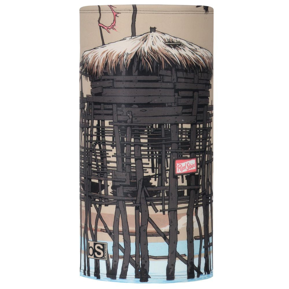 Printed single-layer tube with black fence and multi-color artwork