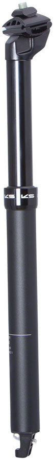 Black dropper seatpost, 27.2mm x 120mm, KS eTEN-i design, straight profile