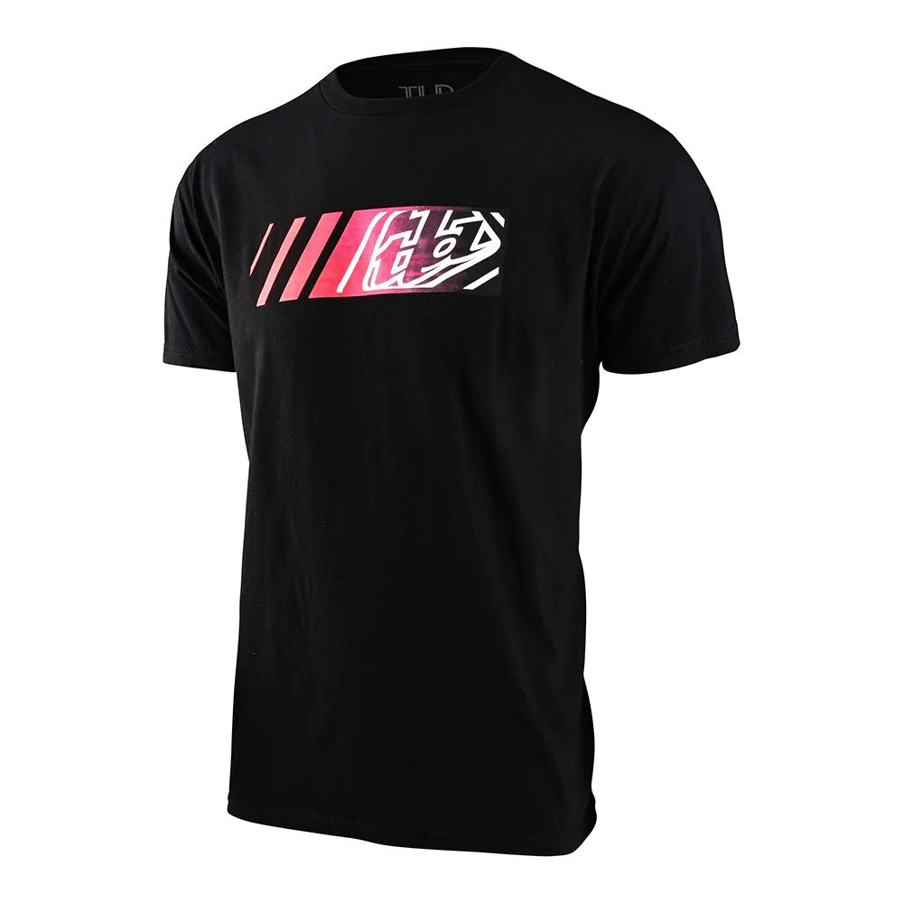 Troy Lee Designs men's black short-sleeve graphic T-shirt with logo front