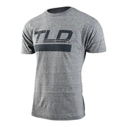Men's heather gray short sleeve T-shirt with Troy Lee Designs Speed logo