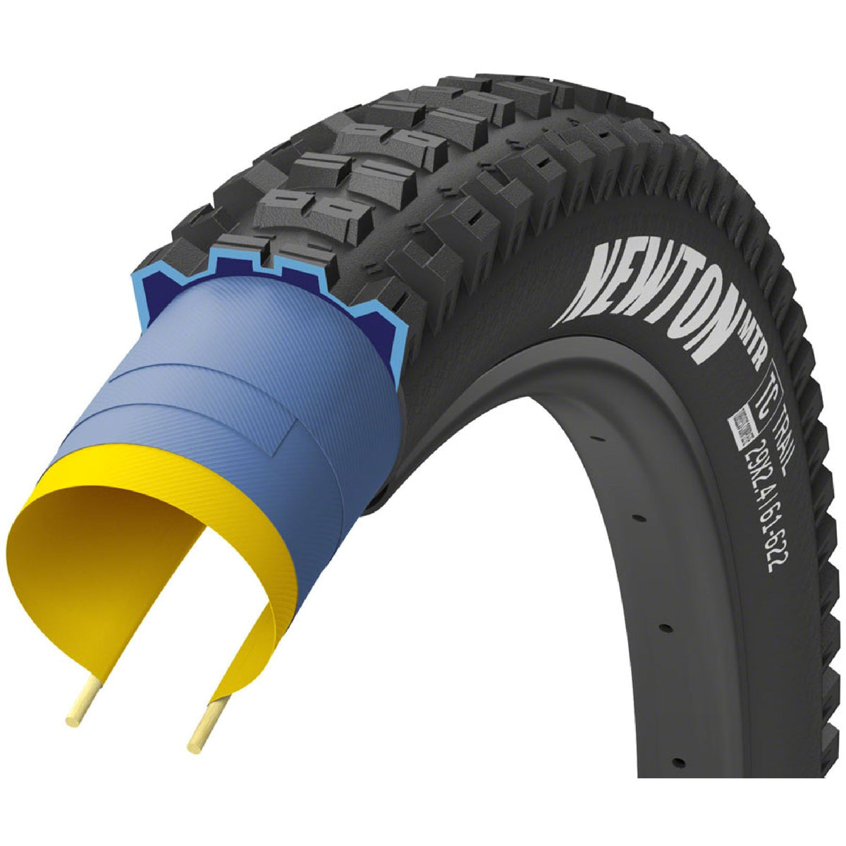 Goodyear Newton MTR tire with deep off-road tread and sidewall lettering