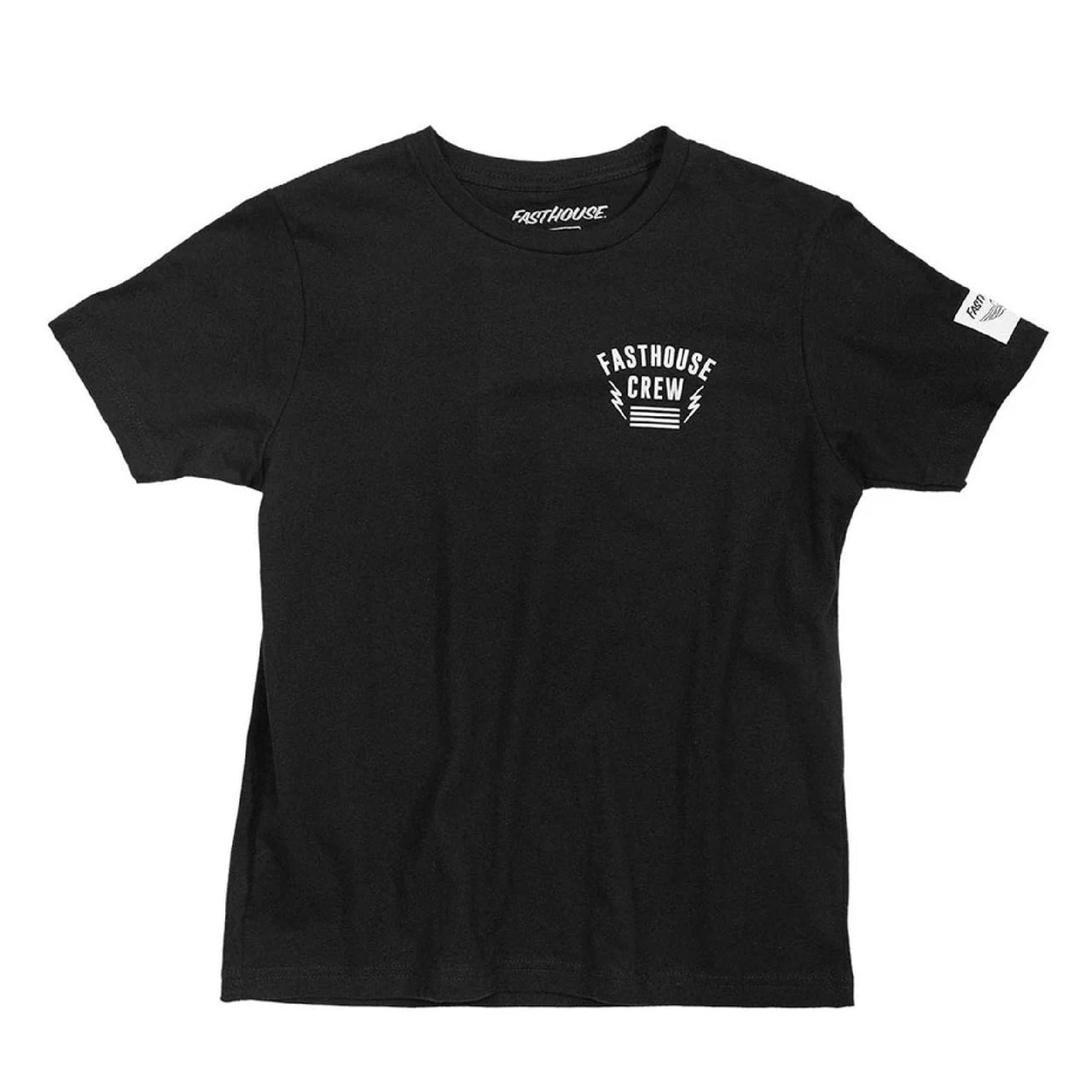 Black youth team T-shirt with FASTHOUSE CREW chest graphic