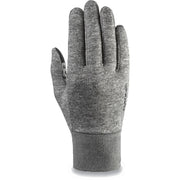 Women's storm liner gloves in heather gray knit, full fingers and thumb panel