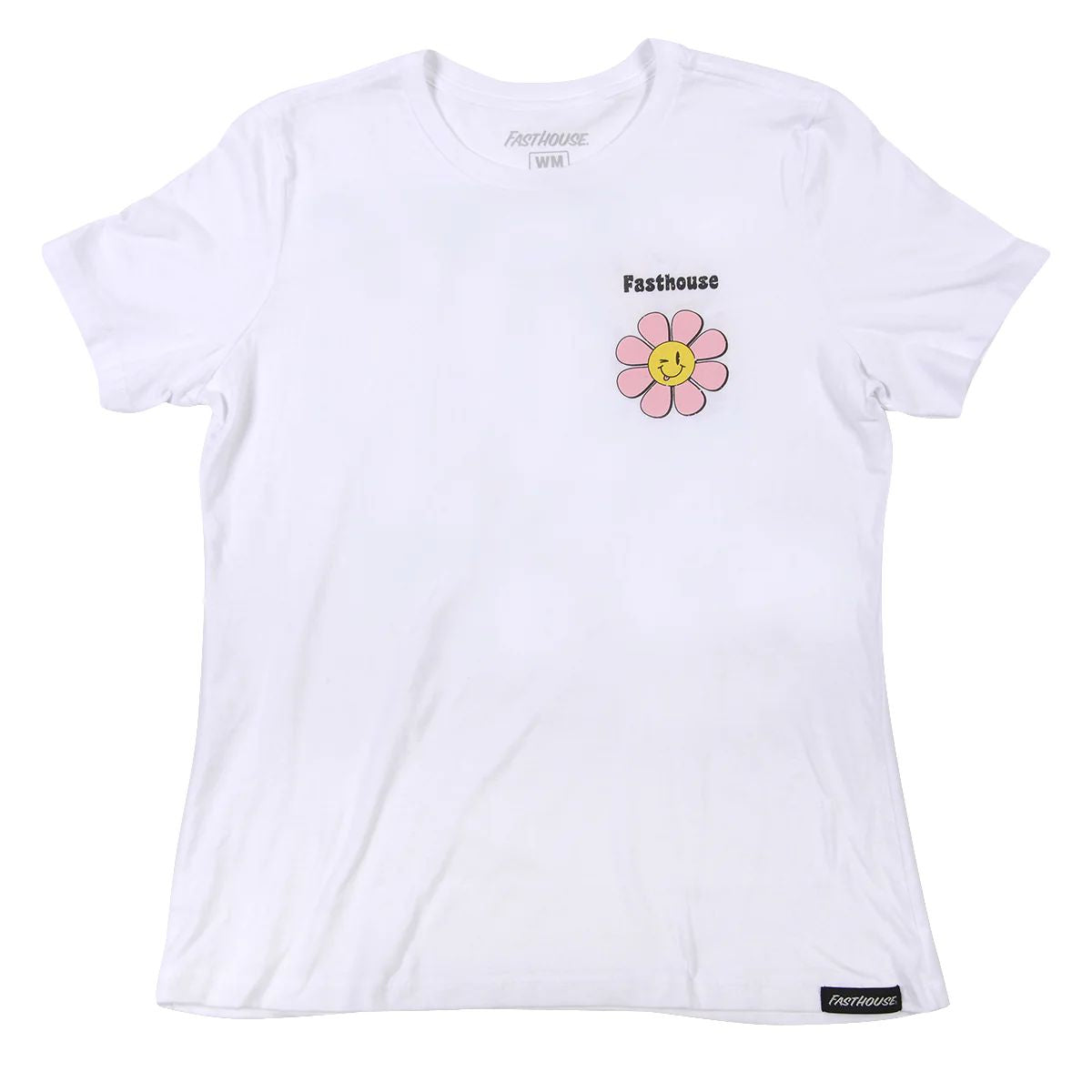 Women’s T-shirt in vintage white with front Fasthouse flower graphic