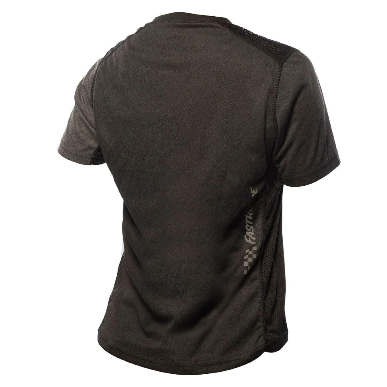 Women’s short-sleeve jersey, dark heather with back logo