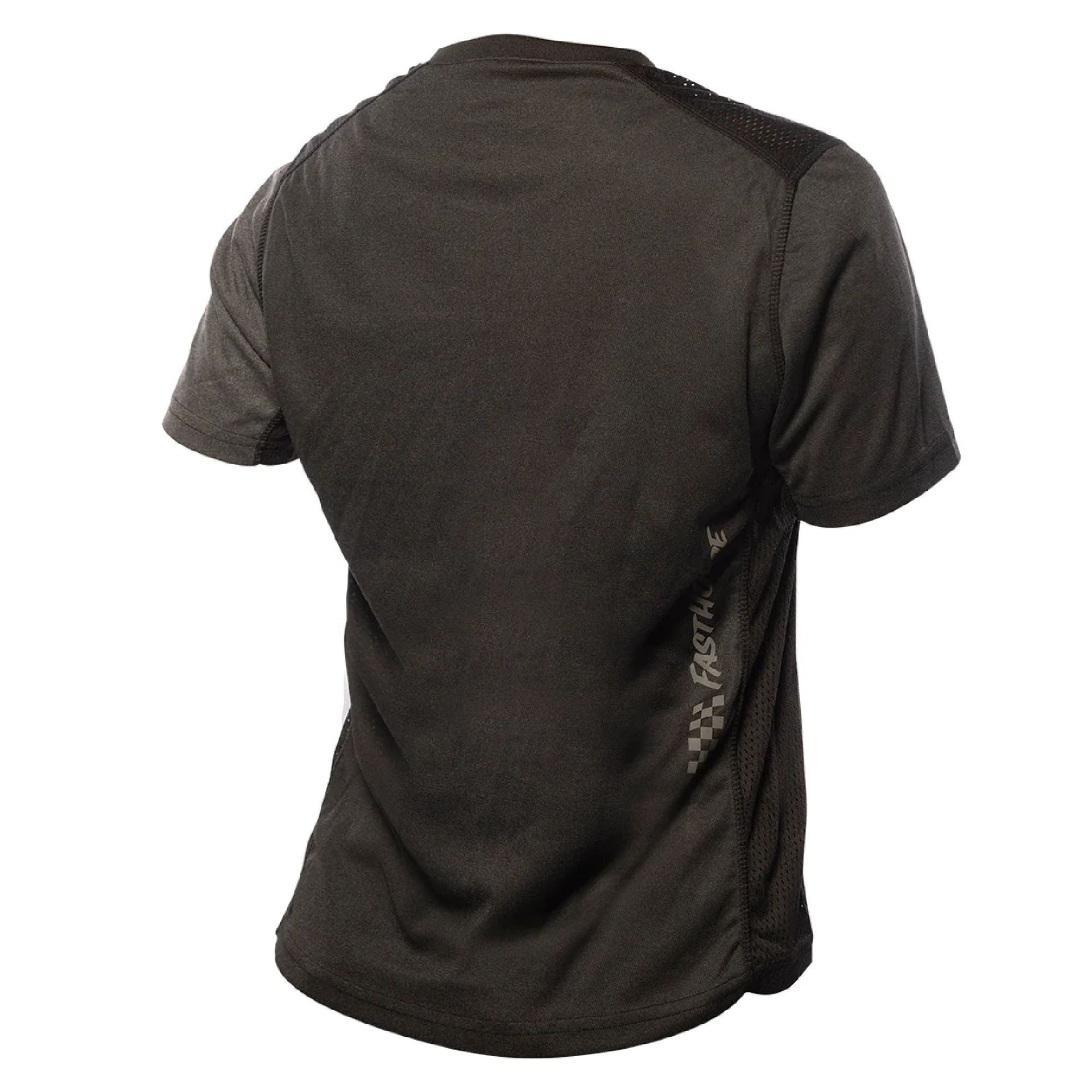 Women’s short-sleeve jersey, dark heather with back logo