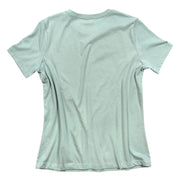 Women's dust blue short-sleeve tee, plain back