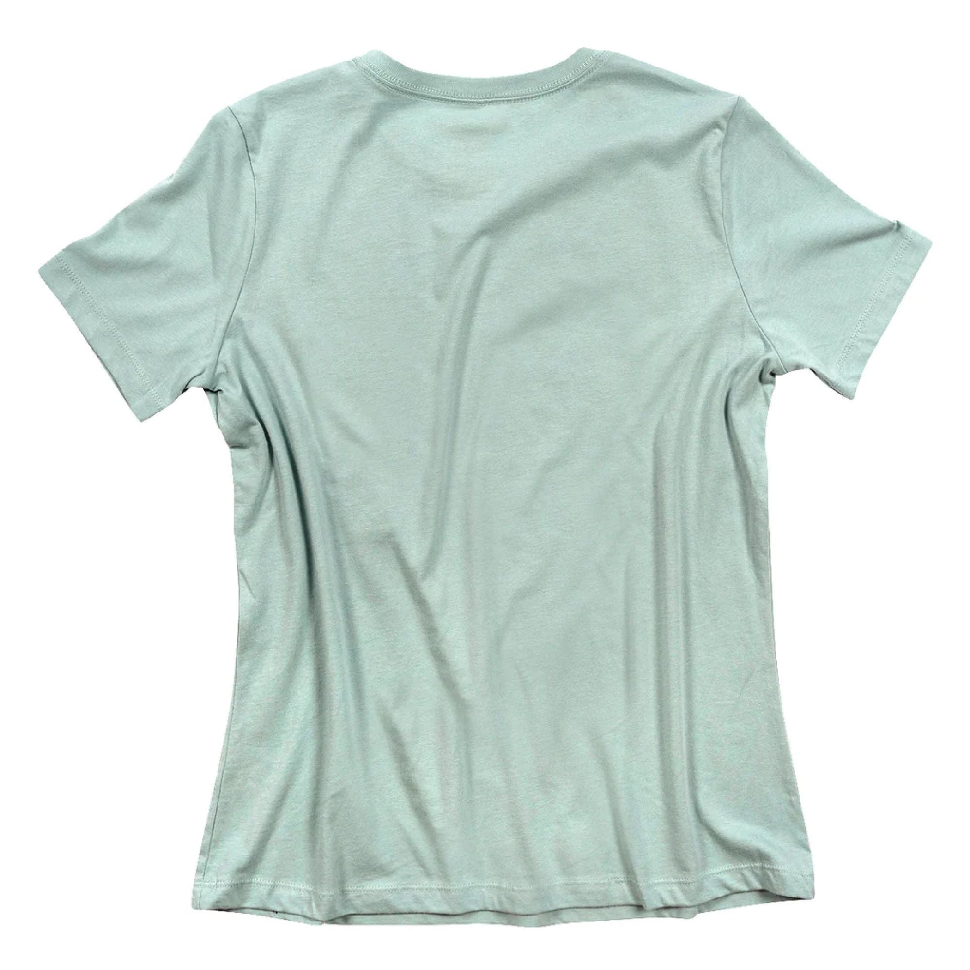 Women's dust blue short-sleeve tee, plain back