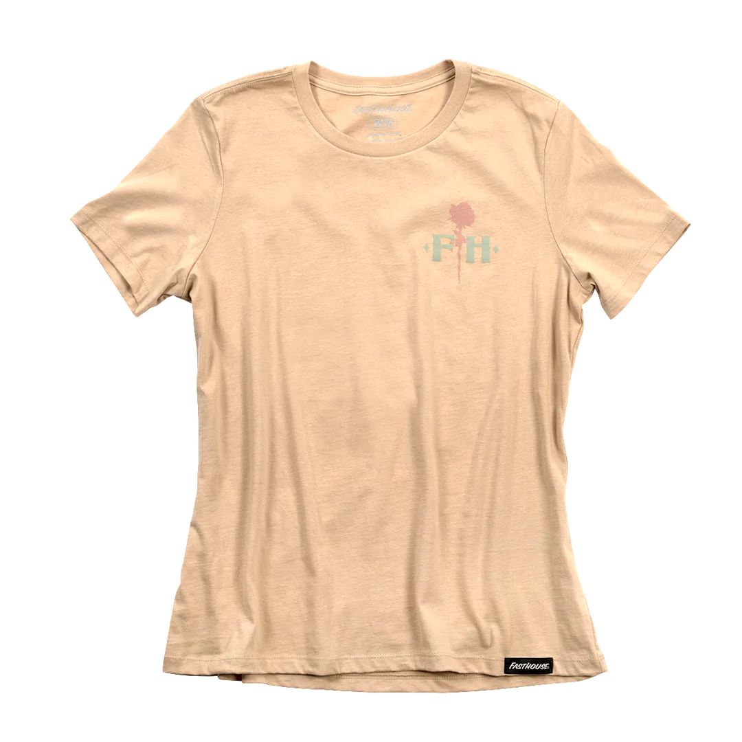Sand women's graphic tee, front FH rose emblem