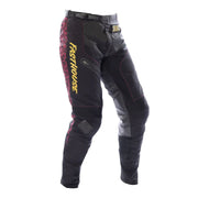 Women's black riding pants with side graphic, reinforced knee and thigh panels