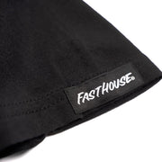Black youth short-sleeve tee cuff with Fasthouse logo label