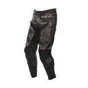 Youth motocross pants, dark camo with black knee and side protective patches