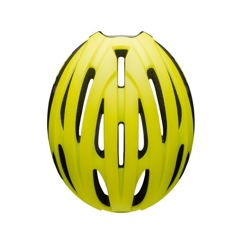 Bell Avenue MIPS helmet, bright yellow with black vent panels and center stripes